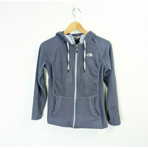 The North Face Womens Gray Full Zip Hooded Sweatshirt Hoodie SP Size Outdoor